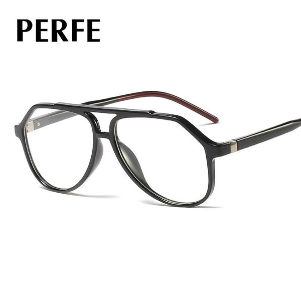 fashion sunglasses frames 2021 men ultra-light retro eye glasses optical frame spectacle for male clear lens vintage eyeglasses oculos, Black